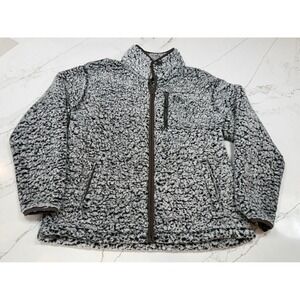 Victoria Secret PINK Sherpa Quarter Zip Frosted Marel Grey Size Med RARE